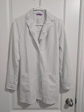 Purple Label By healing hands White Women’s Lab Coat with Notched Lapel XXS